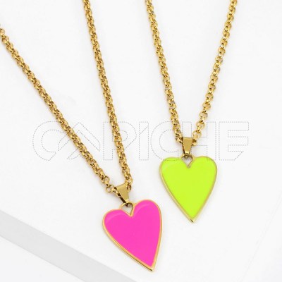 Collar en acero Corazón Chock