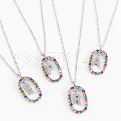 Collar en acero Abecedario