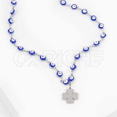 Collar en acero Trébol Turco