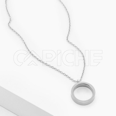 Collar en acero Alianza Perla