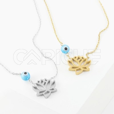 Collar en acero Lotus