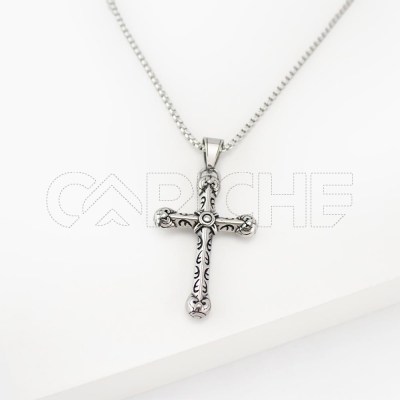 Collar em acero Cruz Pop