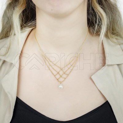Collar em acero Princesa Perla