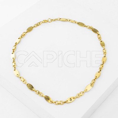 Collar em acero Sigla Dorado