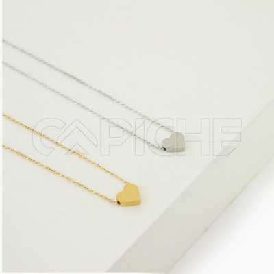 Collar em acero Corazón