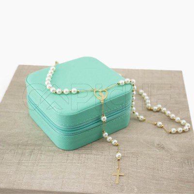 Rosario de Perlas Dorado