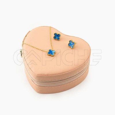 Conjunto de Collar e Pendientes Trébol baby