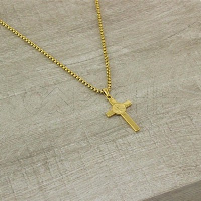 Collar em acero Cruz São Bento