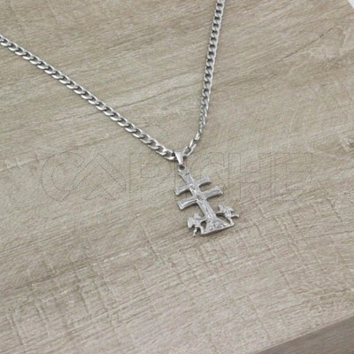Collar em acero Cruz Caravaca