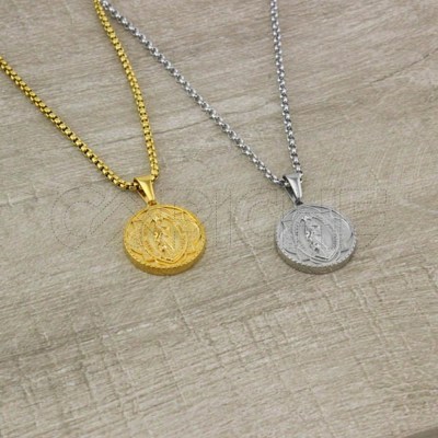 Collar em acero Medalha S.Maria Immac