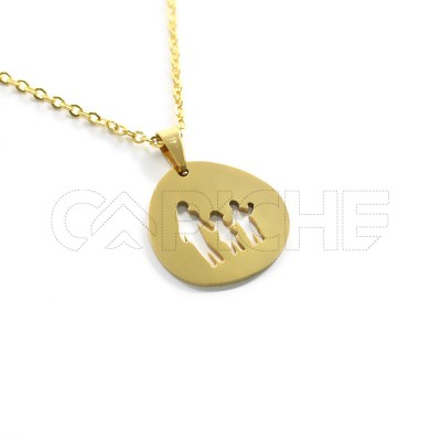Collar en acero Familia Pareja