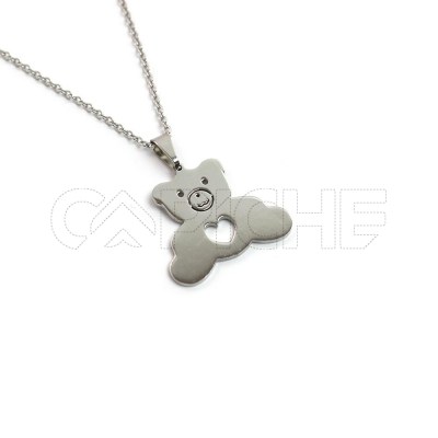 Collar en acero Oso
