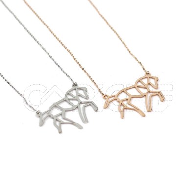 Collar en acero Filigrana Caballo
