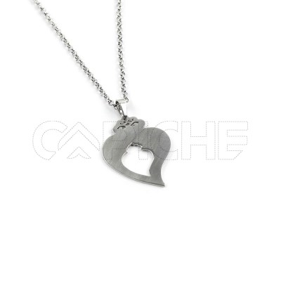 Collar en acero Corazón Viana