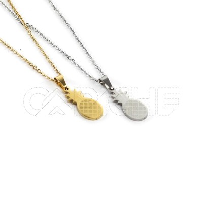 Collar en acero Piña