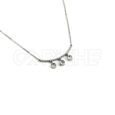 Collar en acero Trio Brillante