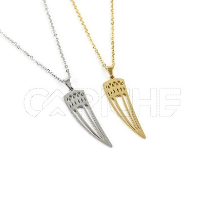 Collar en acero Chifre