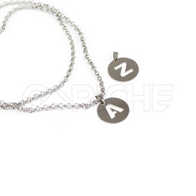 Collar en acero Abecedário