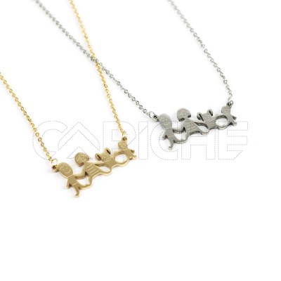 Collar en acero Pareja