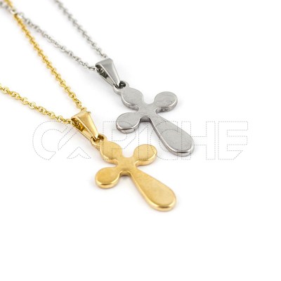 Collar en acero Cruz