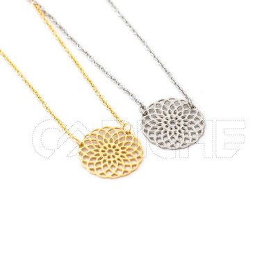 Collar en acero Filigrana Espiral