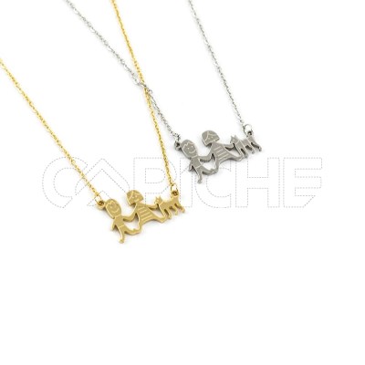 Collar en acero Familia Perro