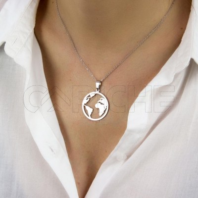 Collar de acero Plateado del mundo