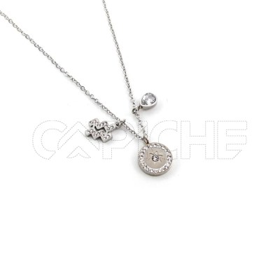 Collar en acero Signo Acuario