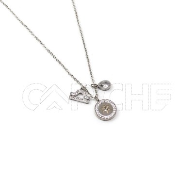 Collar en acero Signo Libra