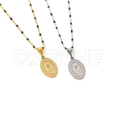 Collar en acero Cristo