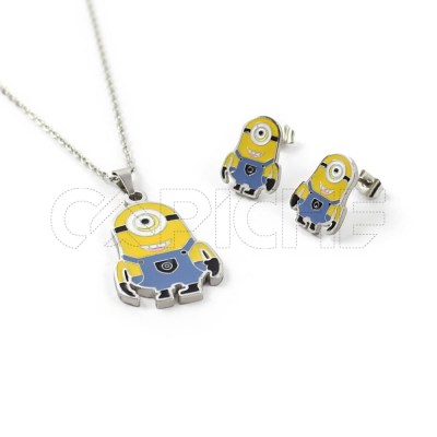 Collar en acero Minion Plateado
