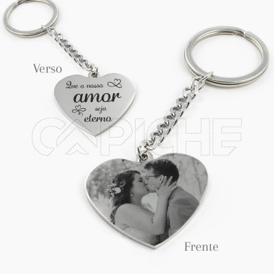 Llavero en acero con Foto