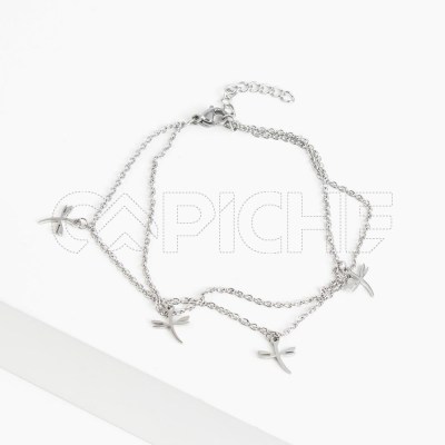 Tobillera Doble Libélula