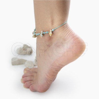 Pulsera para pé Conchas