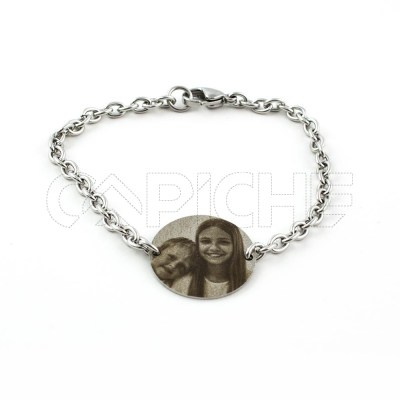 Pulsera en acero con Fotografia