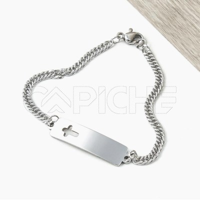 Pulsera en acero Cruz