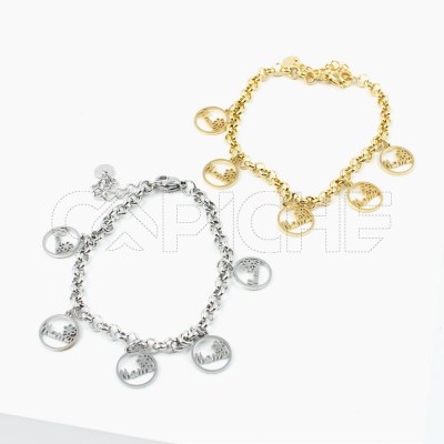 Pulsera en acero Mamá
