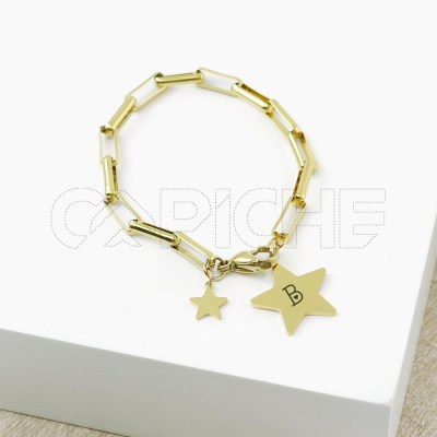 Pulsera en acero Star gold