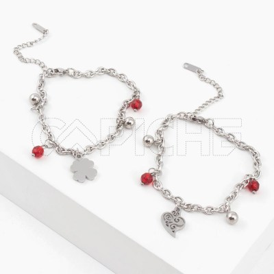 Pulsera en acero Monat Ruby