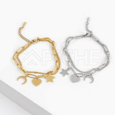 Pulsera en acero Doble Lura