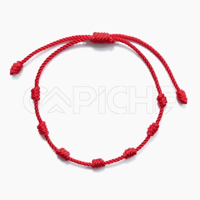 Pulsera Roja 7 Nudos