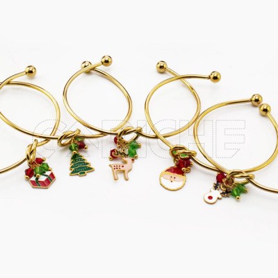 Pulsera en acero Navideña