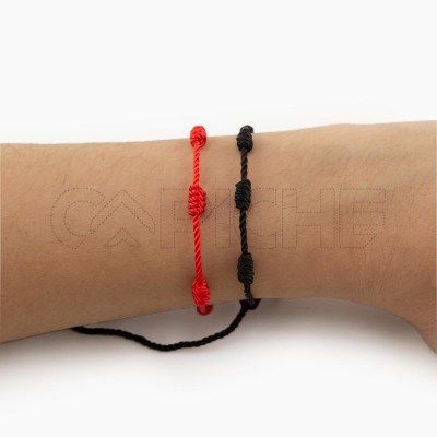 Pulsera Negra 7 Nudos
