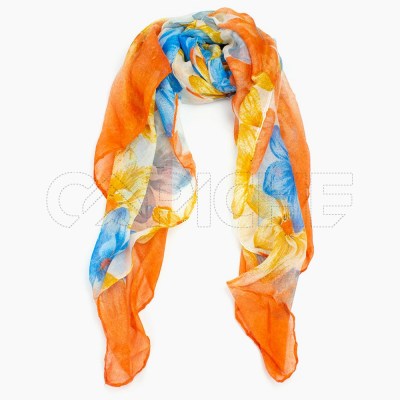 Pañuelo Flores Naranja