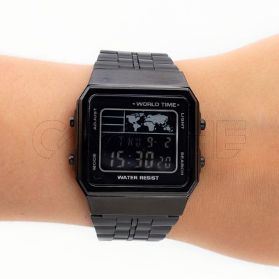 Reloj Digital World Negro