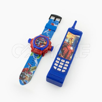 Conjunto Reloj e Teléfono Avangers