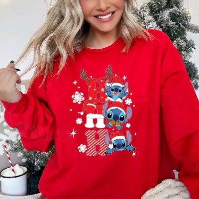 Sudadera Stitch Ho Ho Ho
