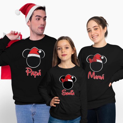 Sudadera sin Capucha Minie Micky Personalizable