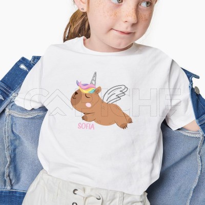 T-Shirt Capivara Unicórnio Nombre