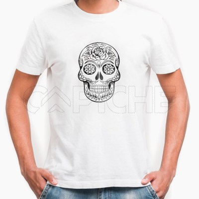 Camiseta Hombre Calavera Mexicana